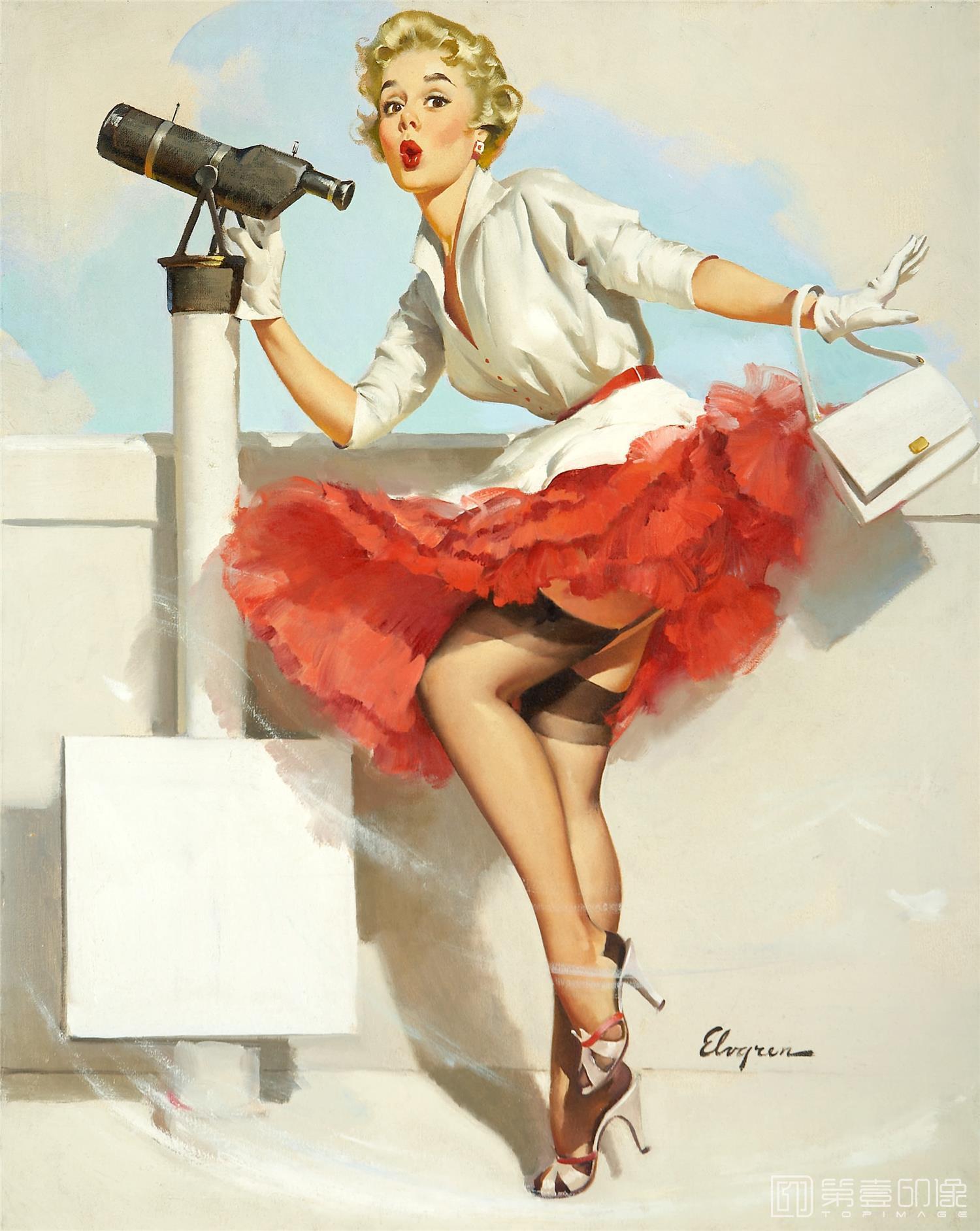 油画-吉尔·艾尔夫格雷恩 Gil Elvgren 作品集-30